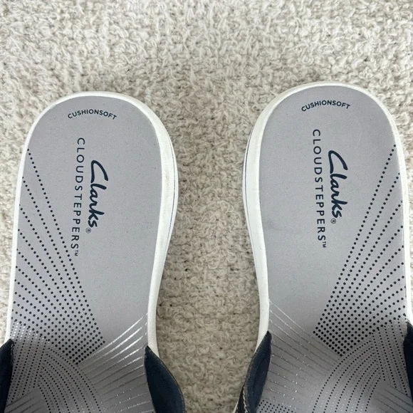 Clarks Cloudsteppers Sandals 9M Blue Breeze Piper Adjustable Strappy Comfort - Picture 4 of 15